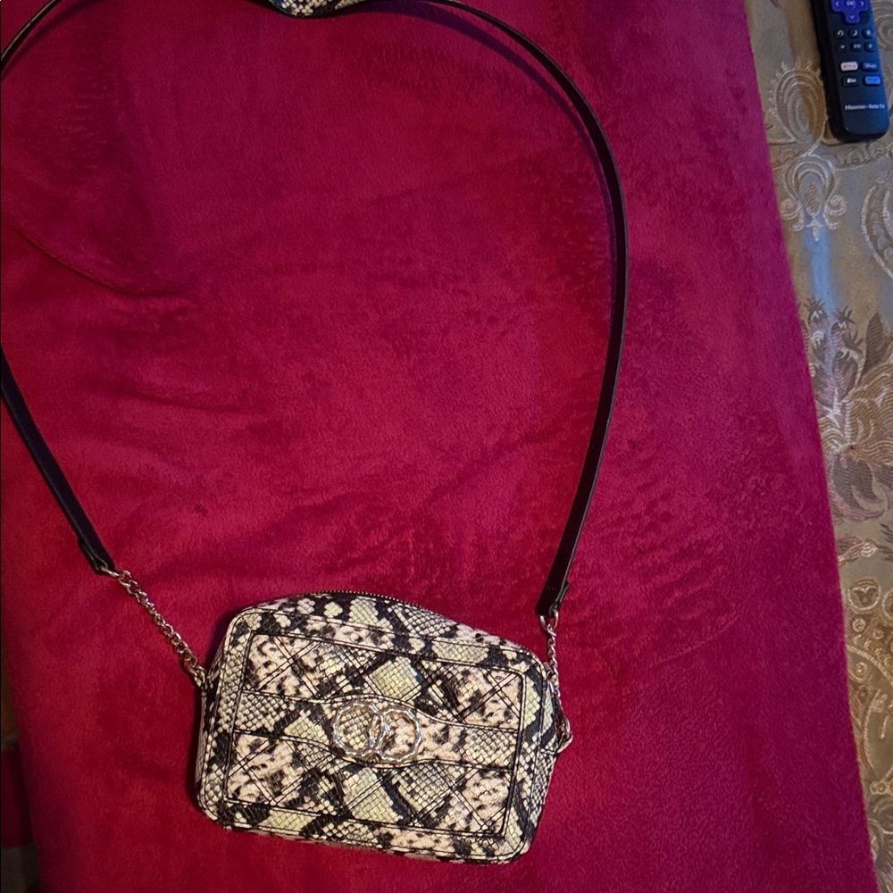 Stylish Snake Print Crossbody Bag